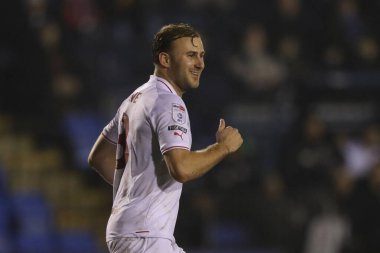 Barnsley 'den Herbie Kane, 13 Şubat 202' de Croud Meadow, Shrewsbury, İngiltere 'de oynanan Shrewsbury Town-Barnsley maçında 1-1' lik galibiyetini kutluyor.