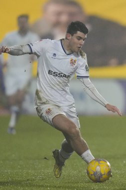 Tranmere Rovers takımının Rob Apter 'ı Sky Bet 2 karşılaşmasında Tranmere Rovers, Morecambe' ye karşı Prenton Park, Birkenhead, Birleşik Krallık, 13 Şubat 202