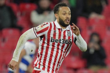 Stoke City 'den Lewis Baker, Stoke City' nin Queens Park Rangers 'a karşı oynadığı maçta 14 Şubat 202' de, Stoke-on-Trent, İngiltere 'deki Bet365 Stadyumu' nda.