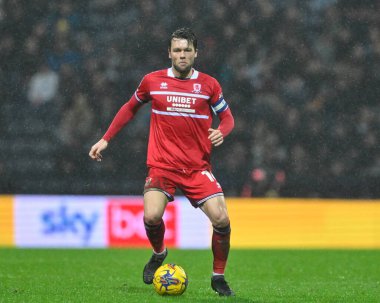 Middlesbrough 'dan Jonathan Howson, Gökyüzü İddia Şampiyonası maçında Preston North End, Deepdale, Preston, Birleşik Krallık' ta 14 Şubat 202 'de Middlesbrough' a karşı.