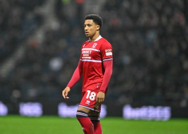 Middlesbrough 'dan Samuel Silvera, Gökyüzü İddia Şampiyonası' nda Preston North End 'e karşı Deepdale, Preston, Birleşik Krallık, 14 Şubat 202