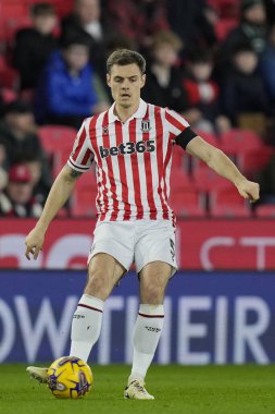 Stoke City 'den Michael Rose, Stoke City' nin Queens Park Rangers 'a karşı oynadığı maçta 14 Şubat 202' de, Stoke-on-Trent, İngiltere 'deki Bet365 Stadyumu' nda oynadı.