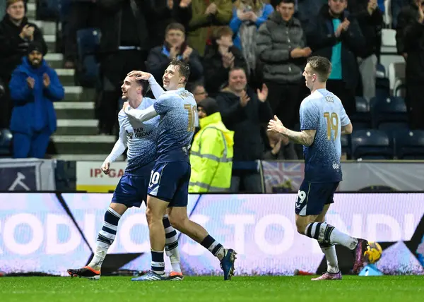 Liam Millar Preston North End Celebrates His Goal Make Preston — Stock Photo, Image