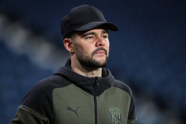 West Bromwich Albion 'dan Alex Mowatt, 16 Şubat 202' de İngiltere 'nin West Bromwich Albion-Southampton maçından önce geldi.