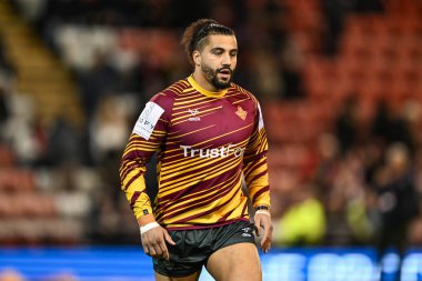 Huddersfield Giants takımından Ash Golding, 16 Şubat 202 'de Leigh Spor Köyü, Leigh, İngiltere' de oynanan Leigh Leopards - Huddersfield Giants maçında oynanan Betfred Süper Lig 1.