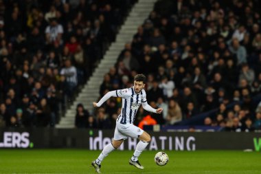 West Bromwich Albion takımından Mikey Johnston, West Bromwich Albion 'ın Southampton' a karşı oynadığı The Hawthorns, West Bromwich, İngiltere 'de 16 Şubat 202' de oynanan Sky Bet Şampiyonası maçında topu ileri taşıyor.