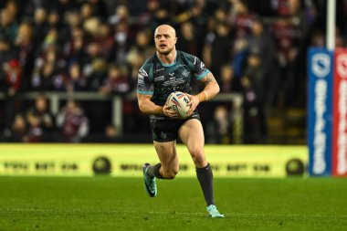Huddersfield Giants takımından Adam Swift, 16 Şubat 202 'de Leigh Sports Village, Leigh, İngiltere' de Leigh Leopards ile Huddersfield Giants arasındaki Süper Lig karşılaşmasında ilk raundu kazandı.