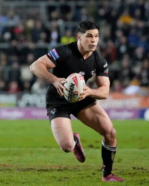Londra Broncos 'tan Dean Parata, Betfred Süper Lig 1. Raundunda St Helens' e karşı Londra Broncos maçı sırasında St Helens Stadyumu, St Helens, Birleşik Krallık, 16 Şubat 202