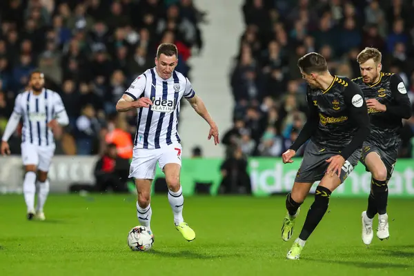 Jed Wallace West Bromwich Albion Breaks Ball Sky Bet Championship — Stock Photo, Image