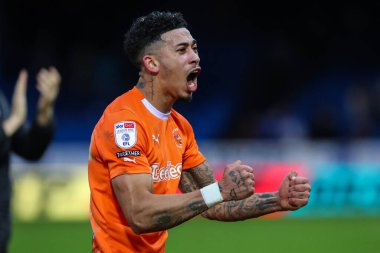 Blackpool takımlarından Jordan Lawrence-Gabriel, 17 Şubat 202 'de Peterborough United ile Weston Homes Stadyumu' nda oynanan 1.