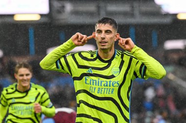 Kai Havertz of Arsenal scores to make it 0-5 during the Premier League match Burnley vs Arsenal at Turf Moor, Burnley, United Kingdom, 17th February 202 clipart