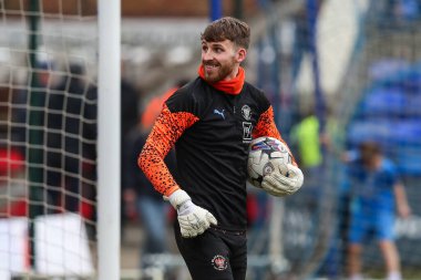 Blackpool 'dan Daniel Grimshaw, 17 Şubat 202' de İngiltere 'nin Peterborough kentindeki Weston Homes Stadyumu' nda oynanan 1.