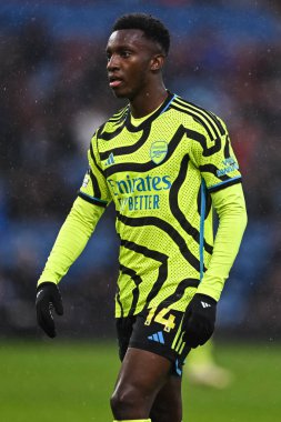 Arsenal 'den Eddie Nketiah Premier Lig maçı sırasında Burnley Arsenal' e karşı Turf Moor, Burnley, İngiltere, 17 Şubat 202