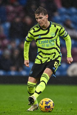 Arsenal 'den Martin degaard, 17 Şubat 2024' te Burnley, Burnley, Birleşik Krallık Turf Moor 'da oynanan Premier Lig karşılaşmasında görev başında.