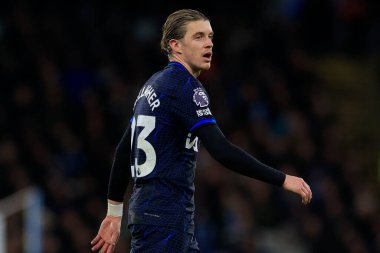 Chelsea Premier Ligi karşılaşmasında Conor Gallagher Manchester City ile Chelsea maçı sırasında Etihad Stadyumu, Manchester, İngiltere, 17 Şubat 202