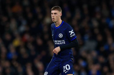Chelsea Premier Ligi maçında Cole Palmer Manchester City ile Chelsea maçında Etihad Stadyumu, Manchester, İngiltere, 17 Şubat 202