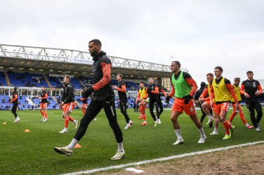 Blackpool oyuncuları, 17 Şubat 202 'de İngiltere, Peterborough' daki Weston Homes Stadyumu 'nda oynanan 1.