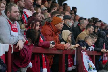 Barnsley taraftarları, 17 Şubat 202 'de İngiltere' nin Highbury Stadyumu 'nda Fleetwood Town' a karşı oynanan 1.