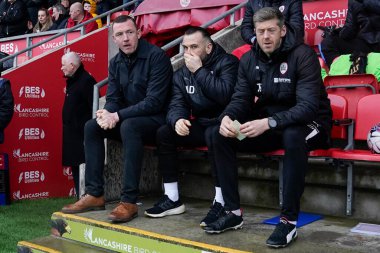 Neill Collins, Sky Bet Ligi 1 maçından önce Barnsley 'nin teknik direktörü Fleetwood Town' a karşı Highbury Stadyumu, Fleetwood, Birleşik Krallık, 17 Şubat 202