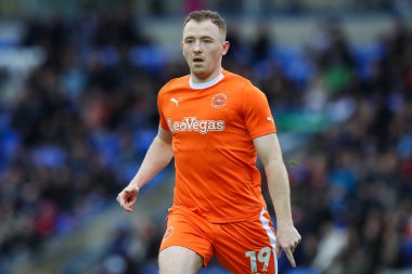 Blackpool 'dan Shayne Lavery 17 Şubat 202' de İngiltere 'deki Weston Homes Stadyumu' nda oynanan 1.