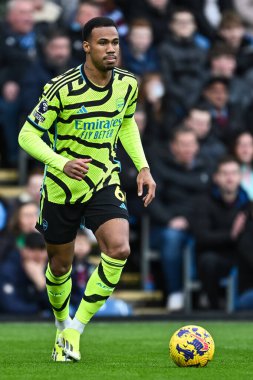 Gabriel of Arsenal Premier Lig maçı sırasında Burnley, 17 Şubat 202 'de Burnley, Burnley' de Arsenal 'e karşı.