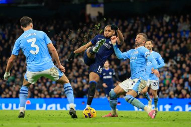 Chelsea 'den Christopher Nkunku, Manchester City' nin Chelsea 'ye karşı oynadığı Premier Lig maçında 17 Şubat 202' de Etihad Stadyumu 'nda golü kaçırdı.