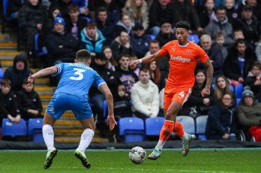 Blackpool 'dan Jordan Lawrence-Gabriel, 17 Şubat 202' de Peterborough United 'a karşı Weston Homes Stadyumu, Peterborough, İngiltere' de oynanan 1.