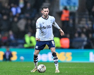 Preston North End 'den Alan Browne 17 Şubat 202' de İngiltere 'nin Deepdale kentinde oynanan Preston North End-Blackburn Rovers maçında