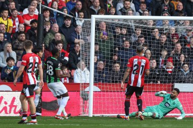 Brighton & Hove Albion takımından Danny Welbeck 18 Şubat 202 'de Bramall Lane, Sheffield, İngiltere' de oynanan Premier League maçında Sheffield United, Brighton ve Hove Albion maçında 1-2 berabere kaldı.