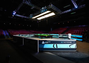 Cymru Meydanı, Llandudno, Birleşik Krallık 'ta düzenlenen 2024 BetVictor Welsh Açık Finali' nde Galler Açık Finali öncesinde yapılan genel bir manzara.