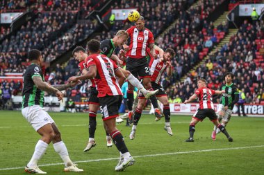 Sheffield United takımından Vinicius Souza, 18 Şubat 202 'de Bramall Lane, Sheffield, İngiltere' de oynanan Premier League karşılaşmasında Sheffield United ve Hove Albion 'a karşı kendi sahasından çekildi.