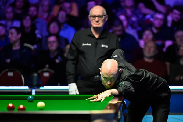 Gary Wilson Takes Shot 2024 Betvictor Welsh Open Final Venue — Stock Photo, Image