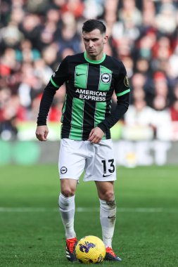Brighton & Hove Albion takımından Pascal Gro Premier League maçında Sheffield United ve Hove Albion 'a karşı Bramall Lane, Sheffield, İngiltere' de 18 Şubat 2024