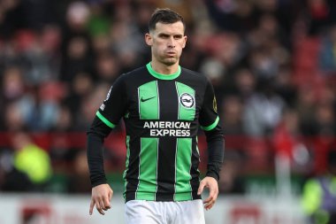 Brighton & Hove Albion takımından Pascal Gro Premier League maçında Sheffield United, Brighton ve Hove Albion 'a karşı Bramall Lane, Sheffield, İngiltere, 18 Şubat 2024