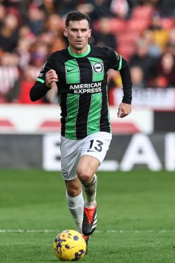 Brighton & Hove Albion takımından Pascal Gro Premier League maçında Sheffield United ve Hove Albion 'a karşı Bramall Lane, Sheffield, İngiltere' de 18 Şubat 2024