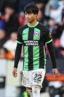 Brighton & Hove Albion takımından Kaoru Mitoma Premier Lig karşılaşmasında Sheffield United ile Brighton ve Hove Albion Bramall Lane, Sheffield, İngiltere, 18 Şubat 202