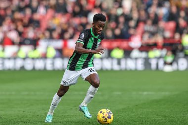Brighton & Hove Albion takımından Simon Adingra, 18 Şubat 202 'de Bramall Lane, Sheffield, İngiltere' de oynanan Premier League maçında Sheffield United ve Hove Albion 'a karşı oynamıştır.