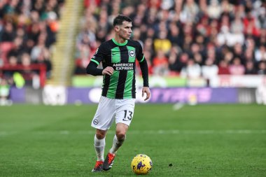 Brighton & Hove Albion takımından Pascal Gro Premier League maçında Sheffield United ve Hove Albion 'a karşı Bramall Lane, Sheffield, İngiltere' de 18 Şubat 2024