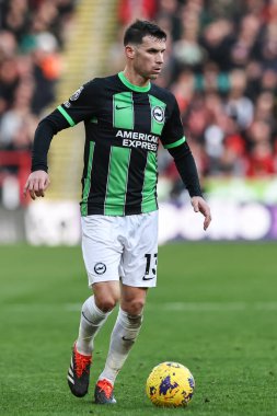 Brighton & Hove Albion takımından Pascal Gro Premier League maçında Sheffield United ve Hove Albion 'a karşı Bramall Lane, Sheffield, İngiltere' de 18 Şubat 2024