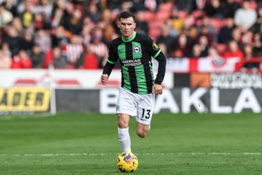 Brighton & Hove Albion takımından Pascal Gro Premier League maçında Sheffield United ve Hove Albion 'a karşı Bramall Lane, Sheffield, İngiltere' de 18 Şubat 2024
