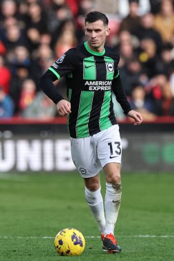 Brighton & Hove Albion takımından Pascal Gro Premier League maçında Sheffield United ve Hove Albion 'a karşı Bramall Lane, Sheffield, İngiltere' de 18 Şubat 2024