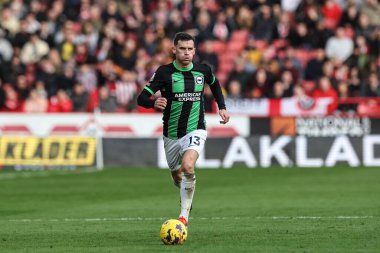 Brighton & Hove Albion takımından Pascal Gro Premier League maçında Sheffield United ve Hove Albion 'a karşı Bramall Lane, Sheffield, İngiltere' de 18 Şubat 2024