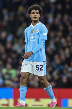 Manchester City ile Brentford arasındaki Premier League maçı sırasında Manchester City 'den Oscar Bobb 20 Şubat 202' de Etihad Stadyumu 'nda