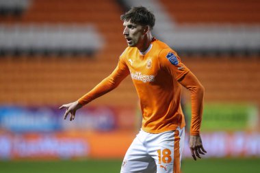 Blackpool 'dan Jake Beesley Bristol Street Motors Yarı Final Maçı' nda Blackpool-Peterborough United 'a karşı Bloomfield Road, Blackpool, İngiltere, 20 Şubat 202