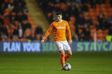 Blackpool 'dan Albie Morgan, 20 Şubat 202' de Bloomfield Road, Blackpool 'da oynanan yarı final Blackpool yarı final karşılaşmasında
