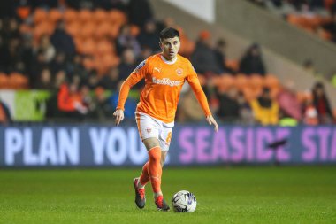 Blackpool 'dan Albie Morgan, 20 Şubat 202' de Bloomfield Road, Blackpool 'da oynanan yarı final Blackpool yarı final karşılaşmasında