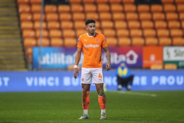 Blackpool 'dan Jordan Lawrence-Gabriel Bristol Street Motors Yarı Final Maçı' nda Blackpool-Peterborough United 'a karşı Bloomfield Road, Blackpool, İngiltere, 20 Şubat 202