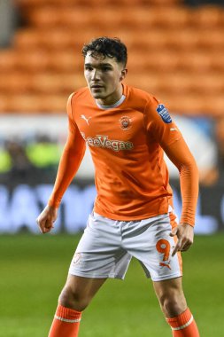 Blackpool 'dan Kyle Joseph Bristol Street Motors Yarı Final Maçı' nda Blackpool-Peterborough United 'a karşı Bloomfield Road, Blackpool, Birleşik Krallık, 20 Şubat 202