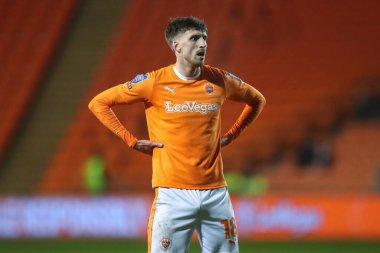 Blackpool 'dan Jake Beesley Bristol Street Motors Yarı Final Maçı' nda Blackpool-Peterborough United 'a karşı Bloomfield Road, Blackpool, İngiltere, 20 Şubat 202
