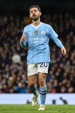 Manchester City 'den Bernardo Silva, 20 Şubat 202' de Etihad Stadyumu 'nda oynanan Premier League maçında Manchester City ile Brentford arasındaki golü kaçırdıktan sonra tepki gösterdi.
